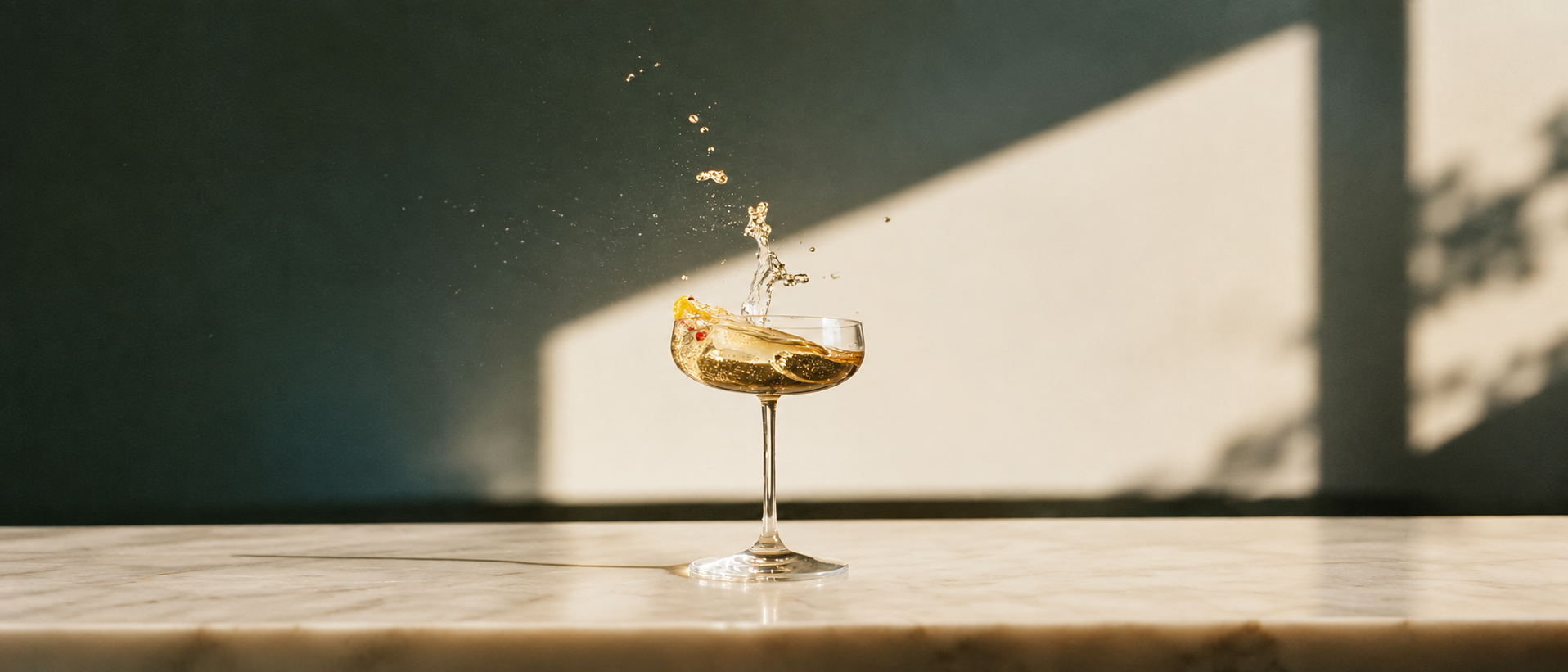 Glassware details and considered forms