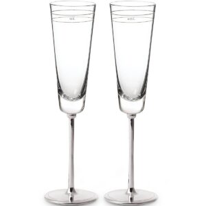 Engraved Wedding Champagne Flute Set - 2 Piece