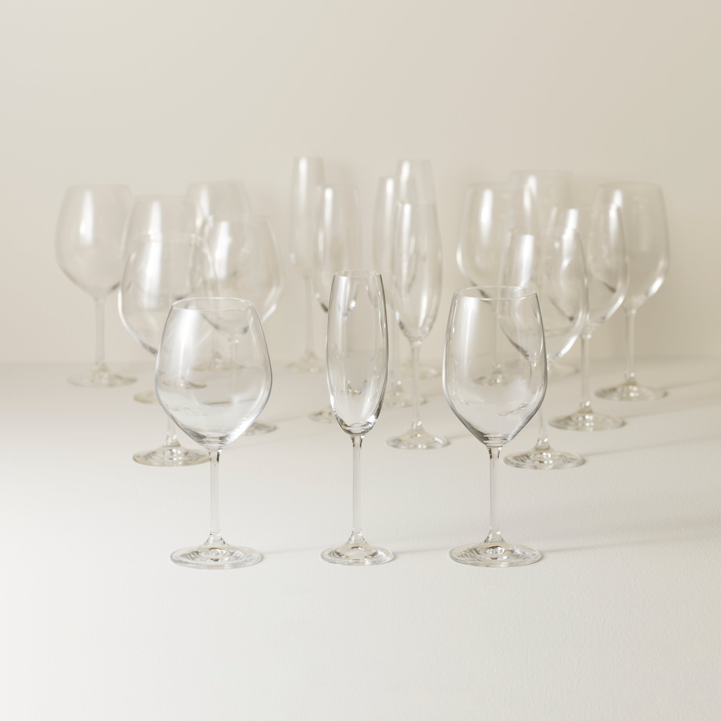 Mixed Wine Glass Collection - 18 Piece Set