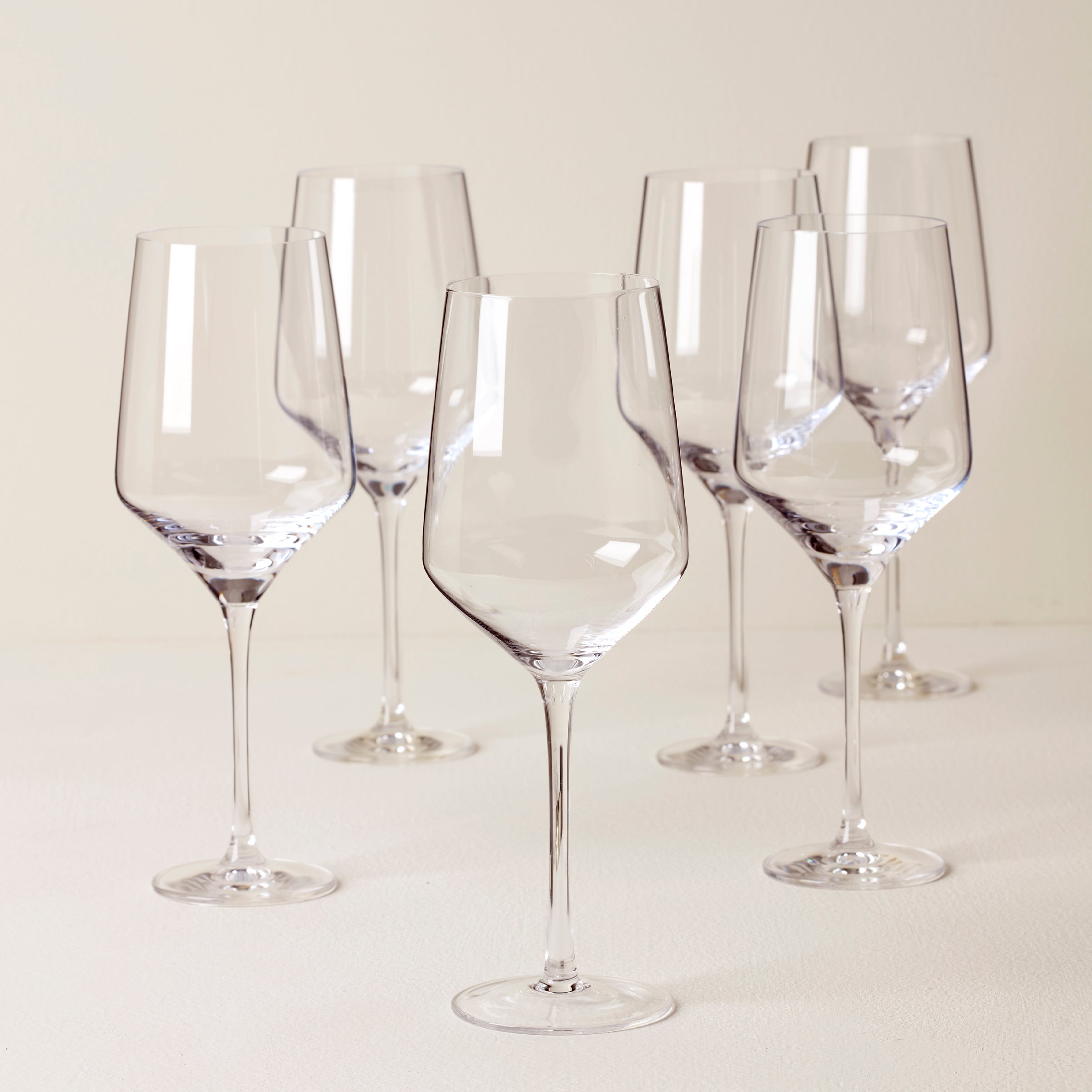 Angled Wine Glasses - Set of 6