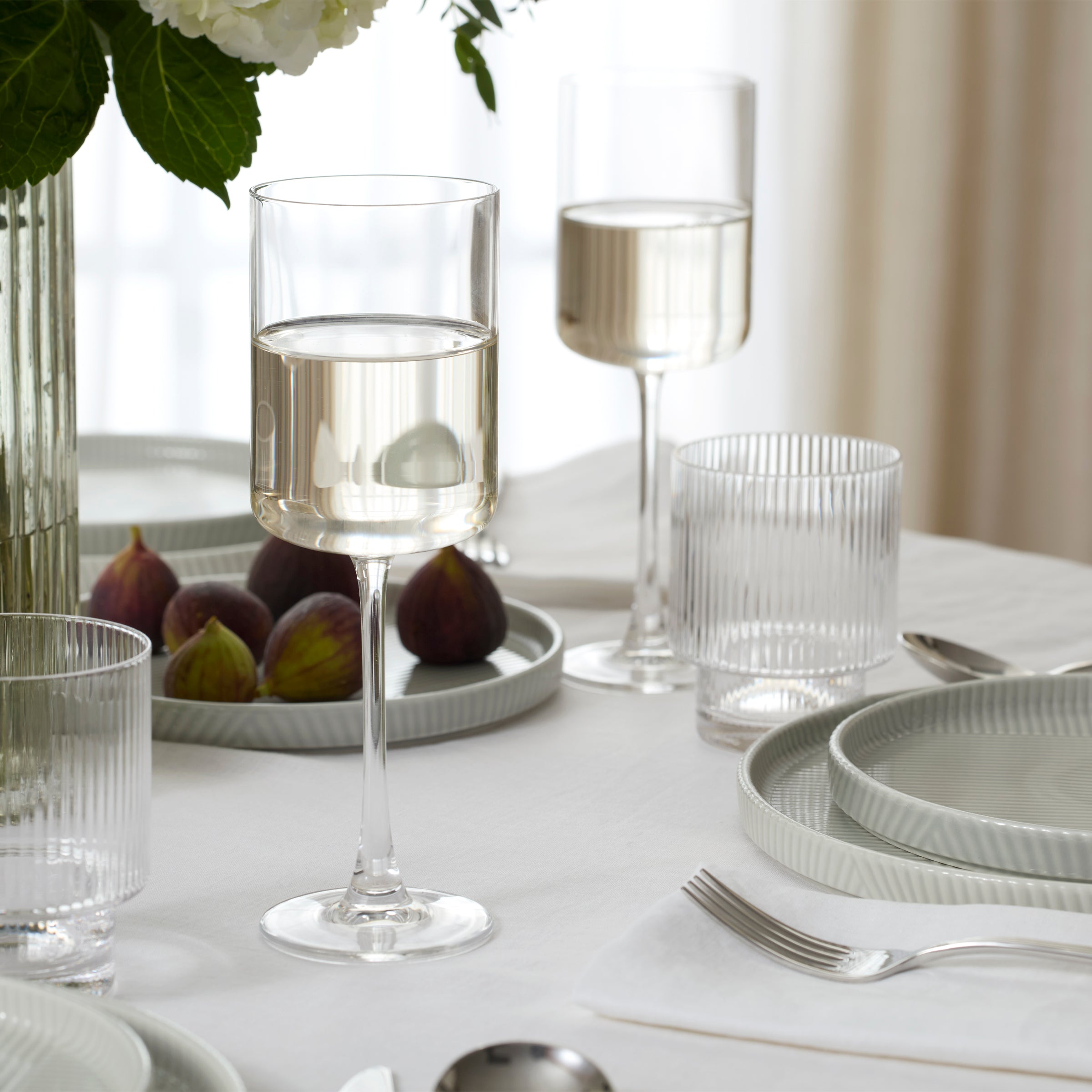 Straight White Wine Glasses - Set of 6 - Image 3
