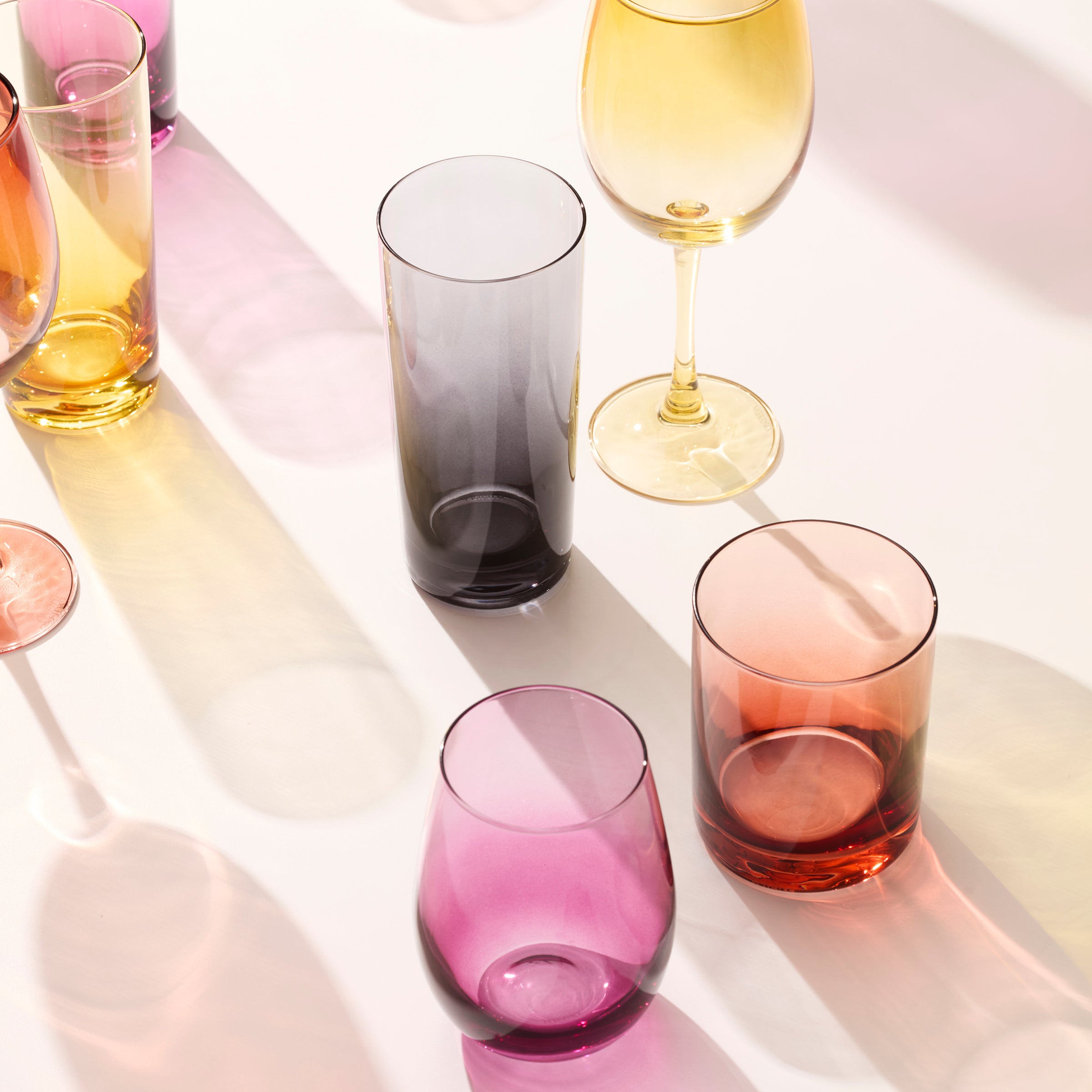 Ombre Jewel-Tone Highball Glasses, Set of 4 - Image 6