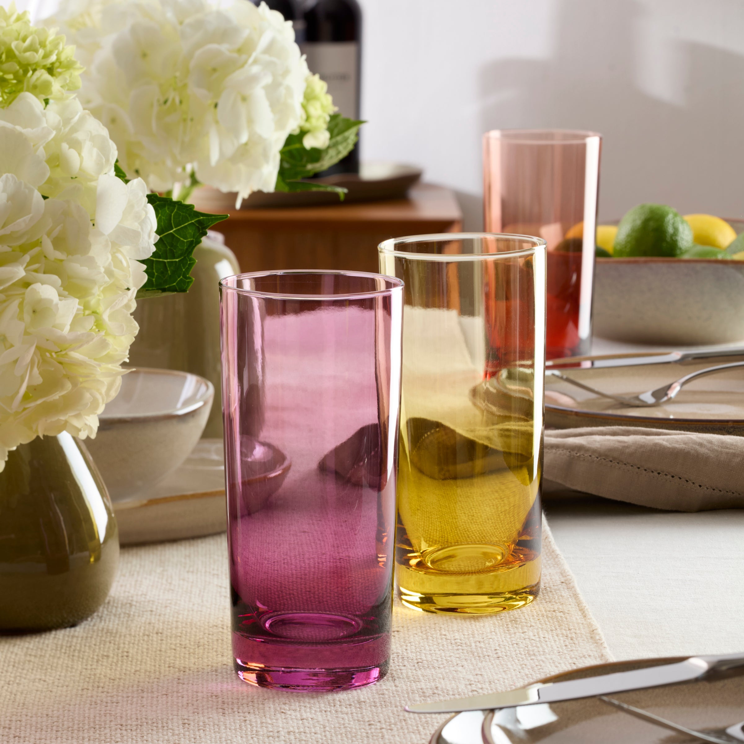 Ombre Jewel-Tone Highball Glasses, Set of 4 - Image 2