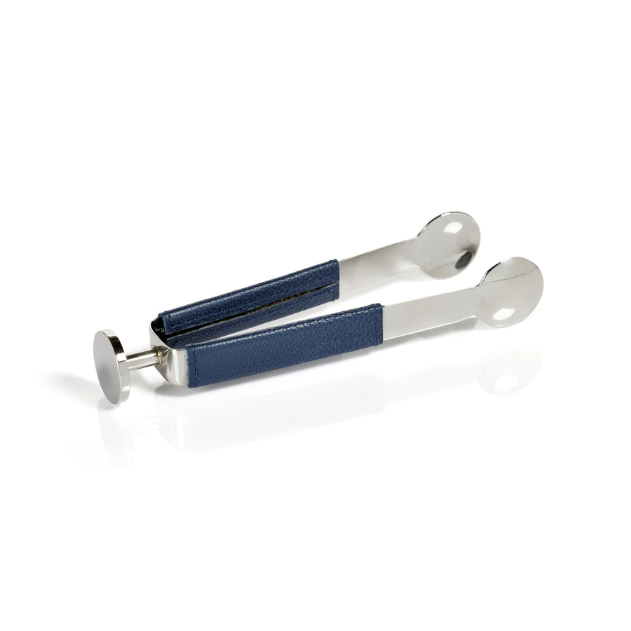 Nickel Ice Tongs with Leather Accent - Image 2