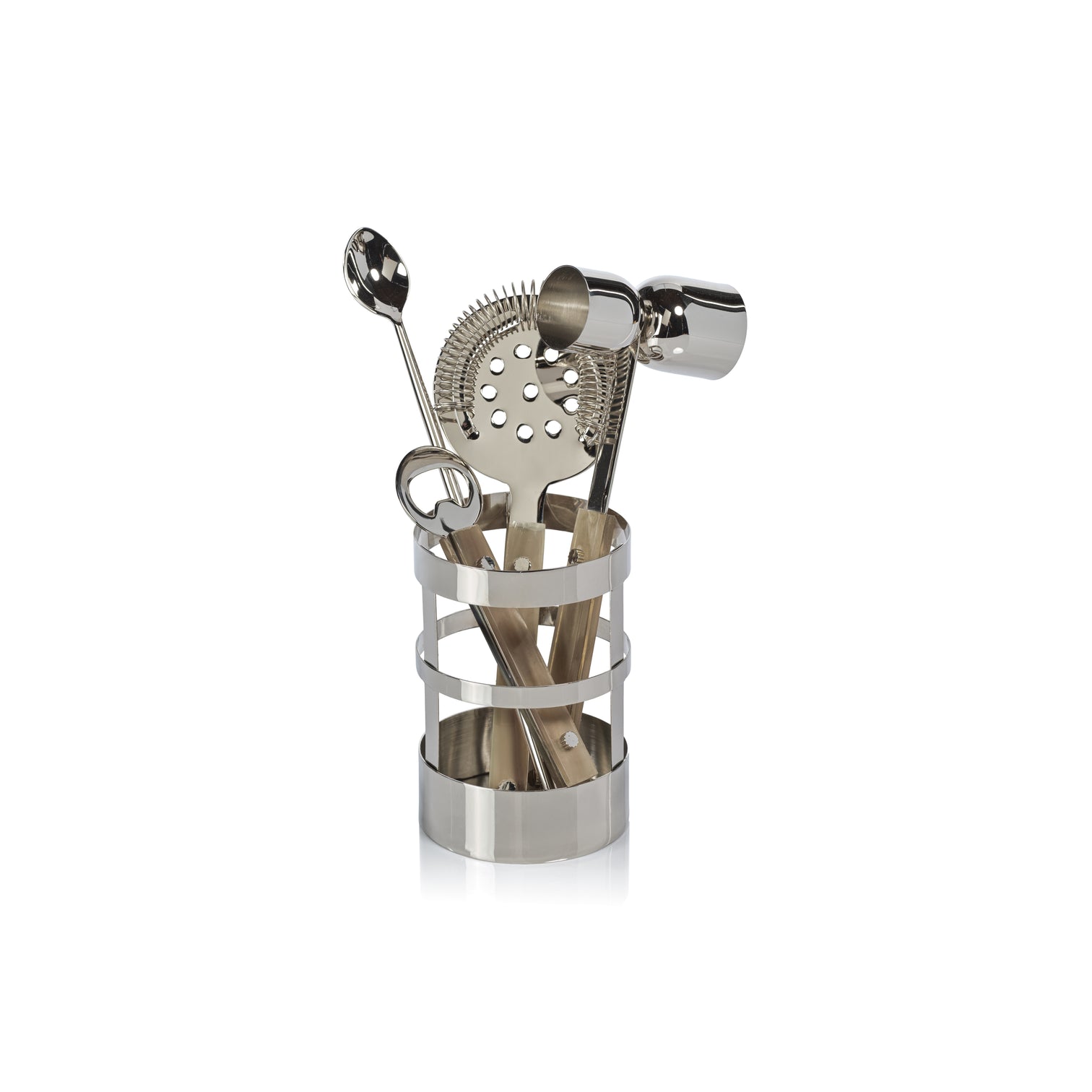 5-Piece Bar Tool Set with Metal Stand - Image 3